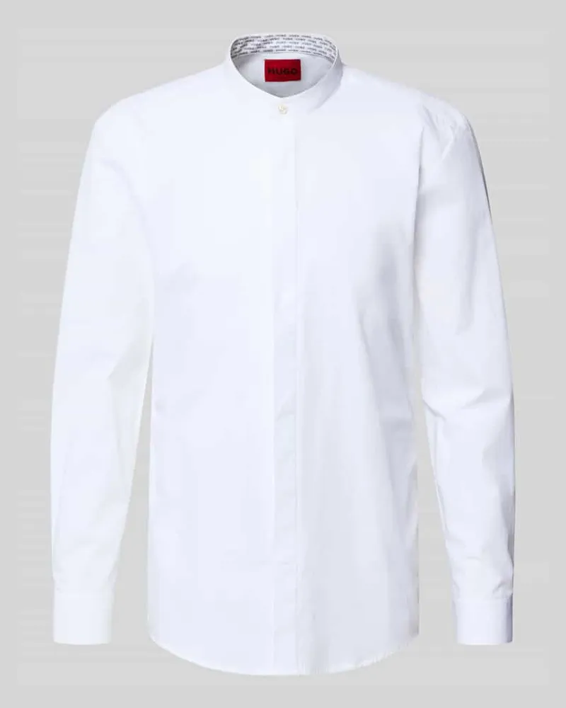 HUGO BOSS Slim Fit Businesshemd aus reiner Baumwolle Modell 'KALEB Weiss