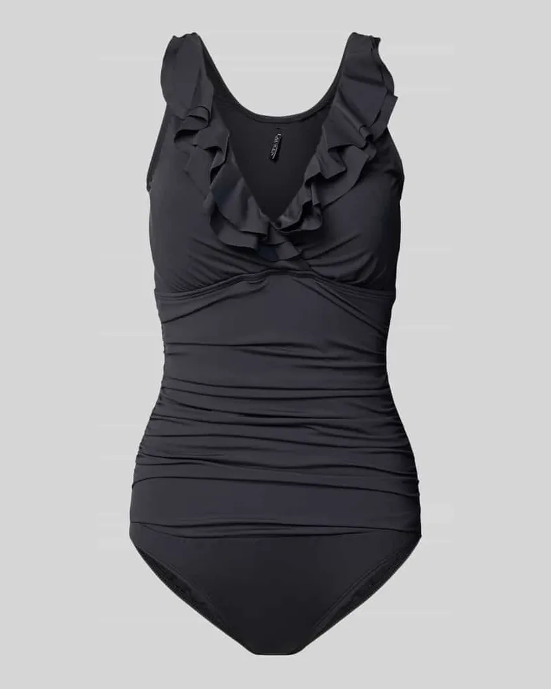 Ralph Lauren Badeanzug mit Volants Black