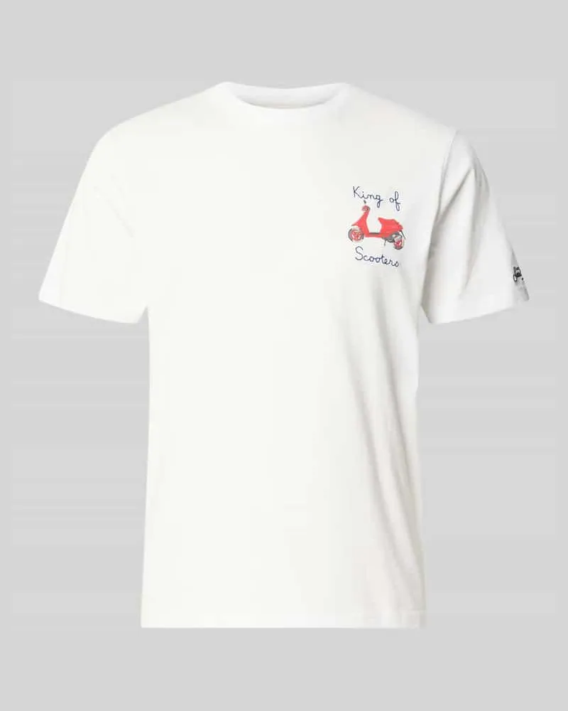 MC2 Saint Barth T-Shirt mit Stitchings Modell 'PORTOFINO Weiss