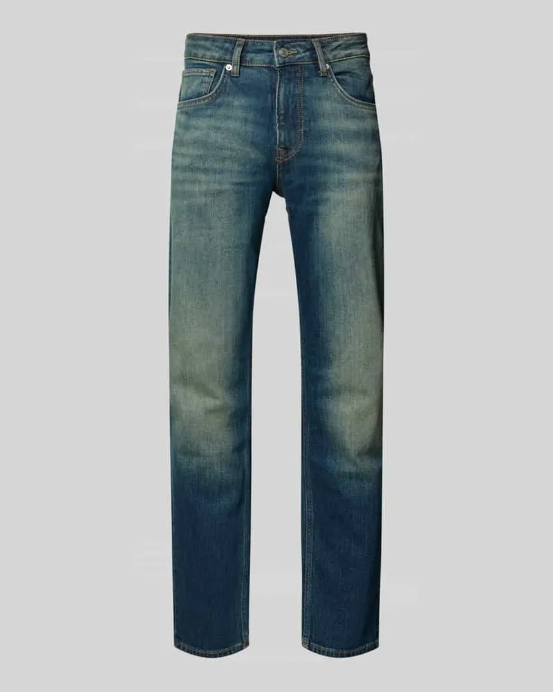 Pepe Jeans Straight Fit Jeans aus Baumwoll-Mix Modell 'Cash Jeansblau