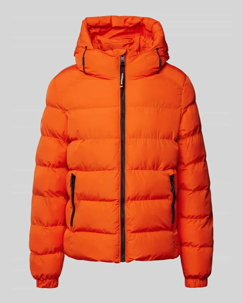 Superdry. Steppjacke mit Reißverschlusstaschen Orange