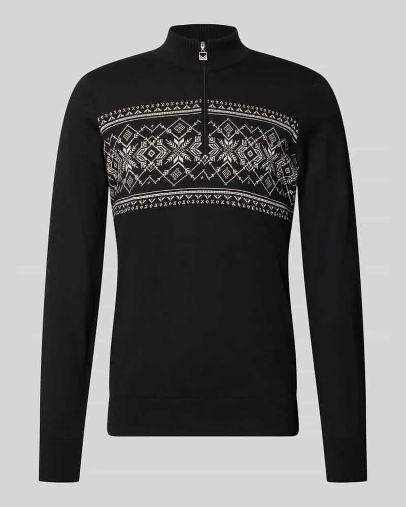 Dale of Norway Wollpullover mit Label-Patch Modell 'Liaset Black