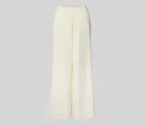 Wide Leg Stoffhose mit Label-Applikation Modell 'OLYMPE