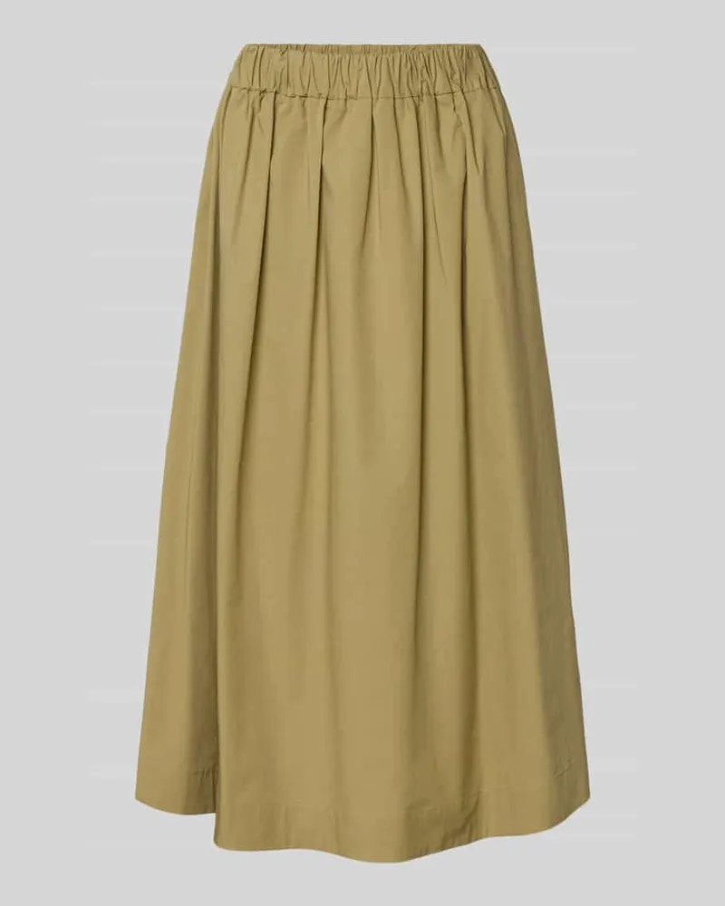 MARELLA Midirock mit elastischem Bund Modell 'MEMORE Khaki