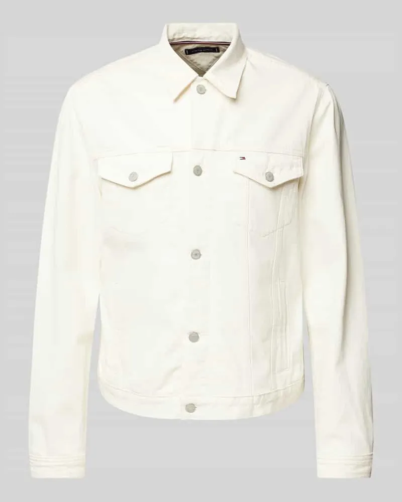 Tommy Hilfiger Jeansjacke mit Brustpattentaschen Ecru