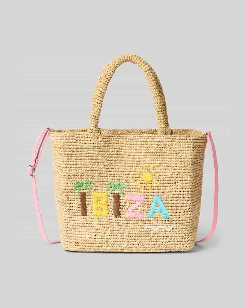 MC2 Saint Barth Shopper aus reiner Baumwolle Modell 'RAFFIA Sand