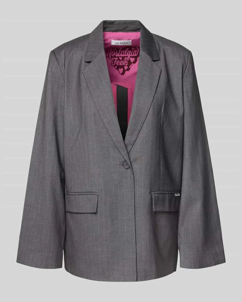 OH APRIL Blazer mit Reverskragen Modell 'Krissy Mittelgrau