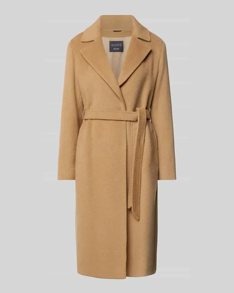 Cinzia Rocca Wollmantel mit Seide-Anteil Camel