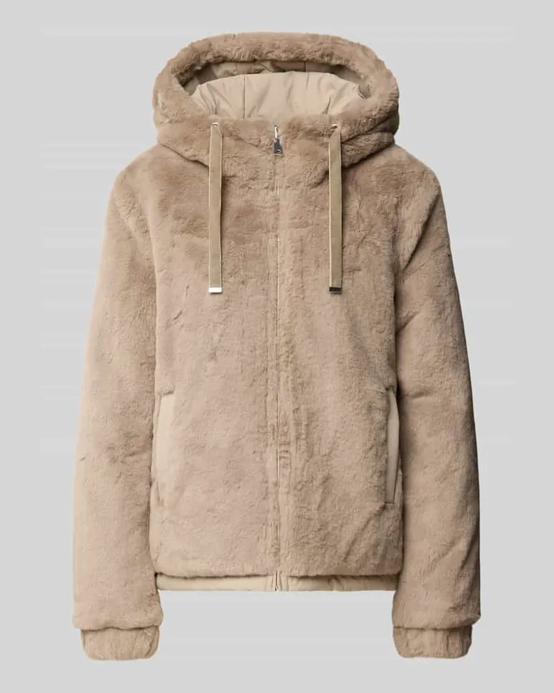 Tom Tailor Teddyjacke mit wendbarem Design Taupe