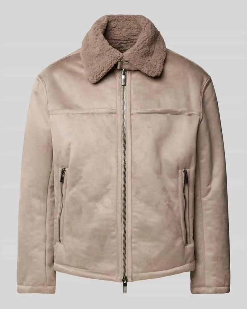 Armani Exchange Jacke mit Zweiwege-Reißverschluss Modell 'Pilot Beige