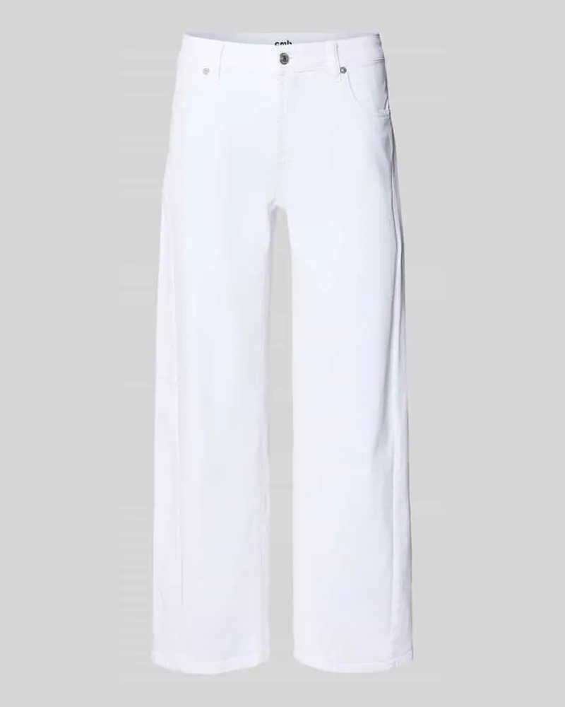 Cambio Wide Fit Stoffhose im 5-Pocket-Design Modell 'Oria Weiss