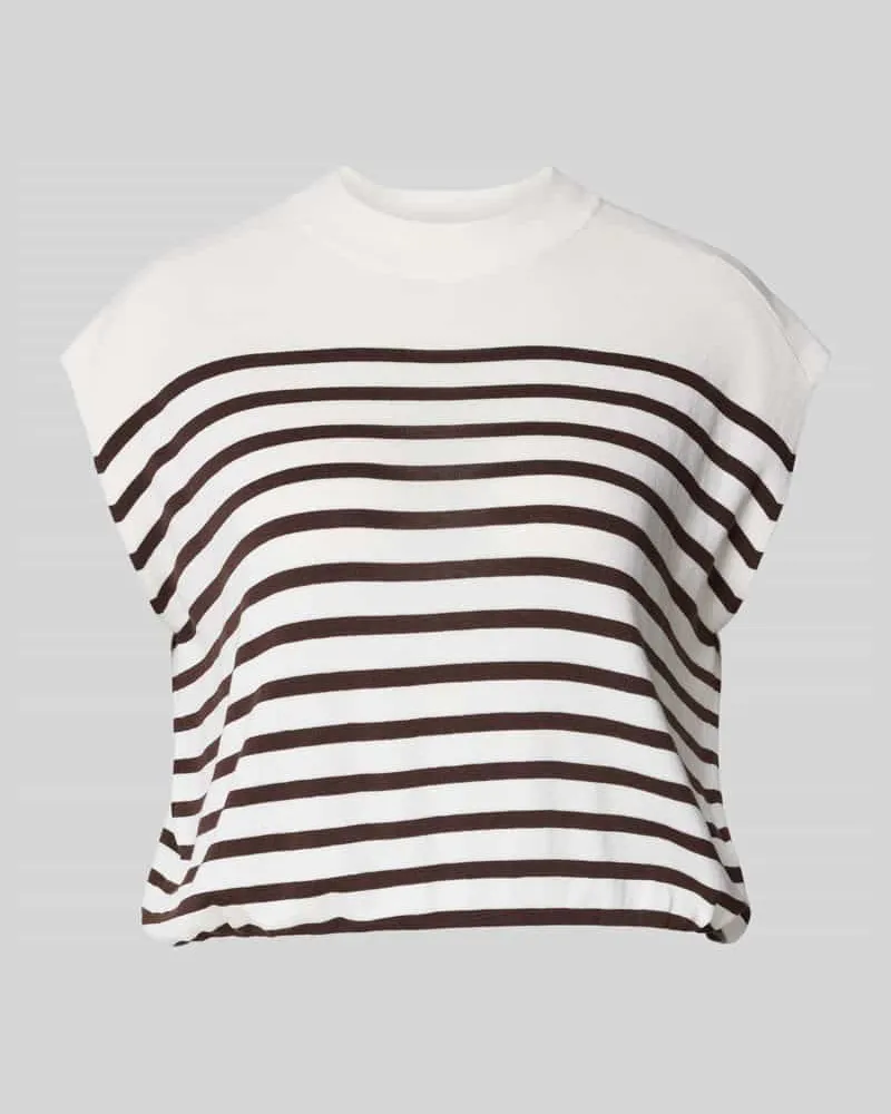 windsor. Strickshirt aus Seide-Baumwoll-Mix mit Rundhalsausschnitt Offwhite