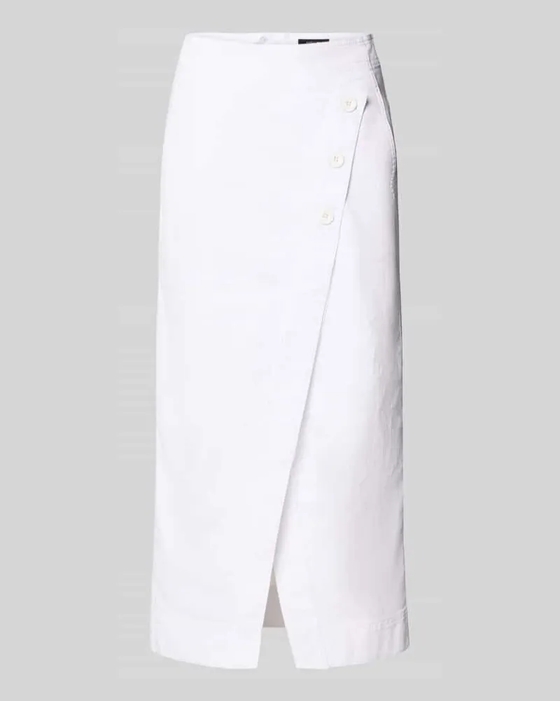 Marc Cain Straight Fit Midirock in Denim-Optik Weiss