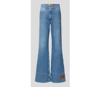 Loose Fit Jeans mit Label-Patch