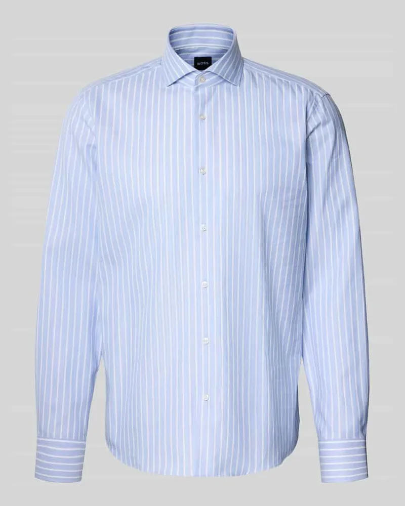 HUGO BOSS Regular Fit Freizeithemd aus reiner Baumwolle Modell 'H-Joe-SP-C1-261 Bleu