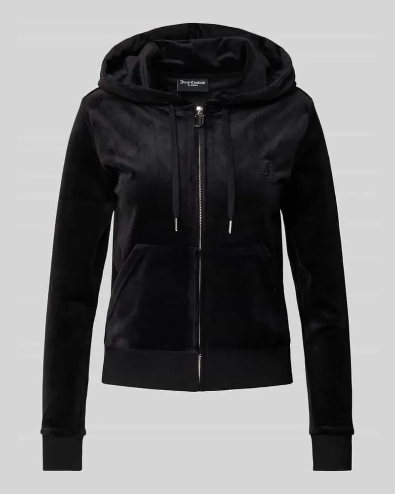 Juicy Couture Sweatjacke mit Kapuze Modell 'ROBERTSON - CLASSIC Black