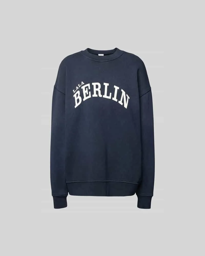 Lala Berlin Oversized Sweatshirt aus Baumwolle Dunkelgrau