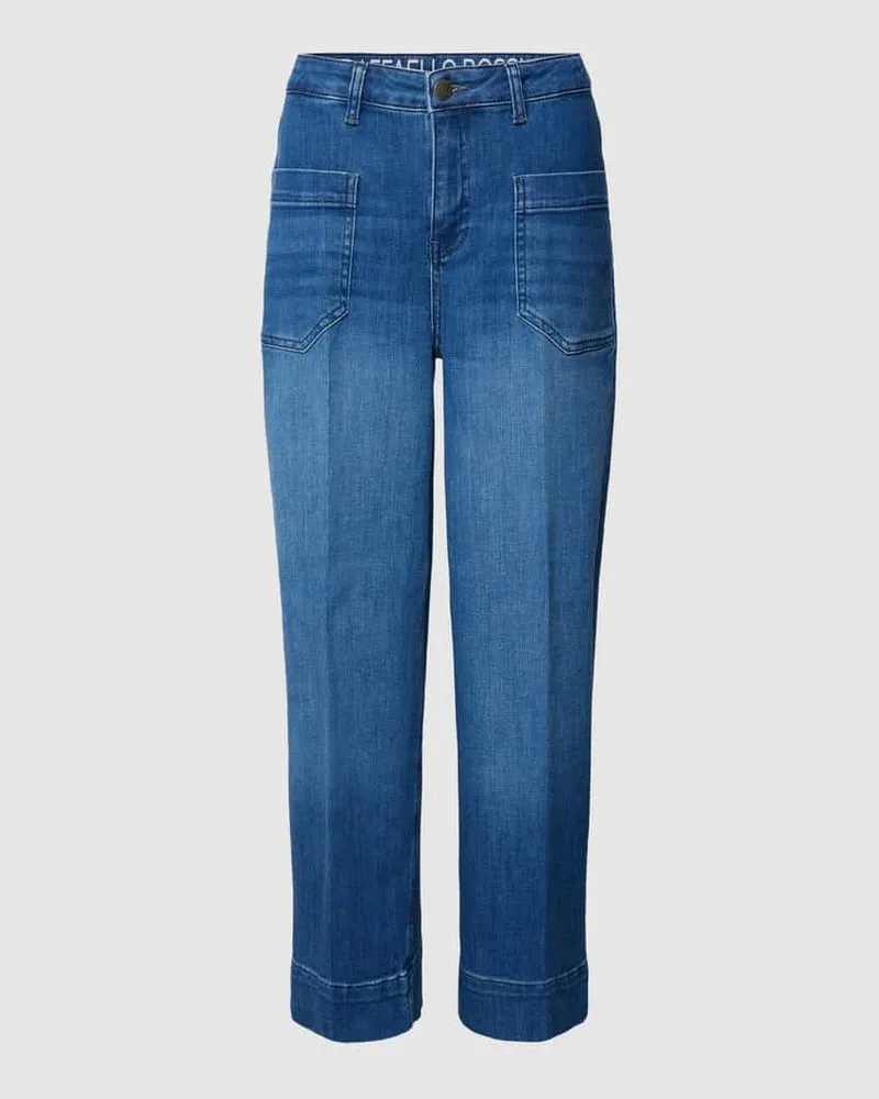 RAFFAELLO ROSSI  Wide Leg Jeans mit Bügelfalten Modell 'MIRU Blau