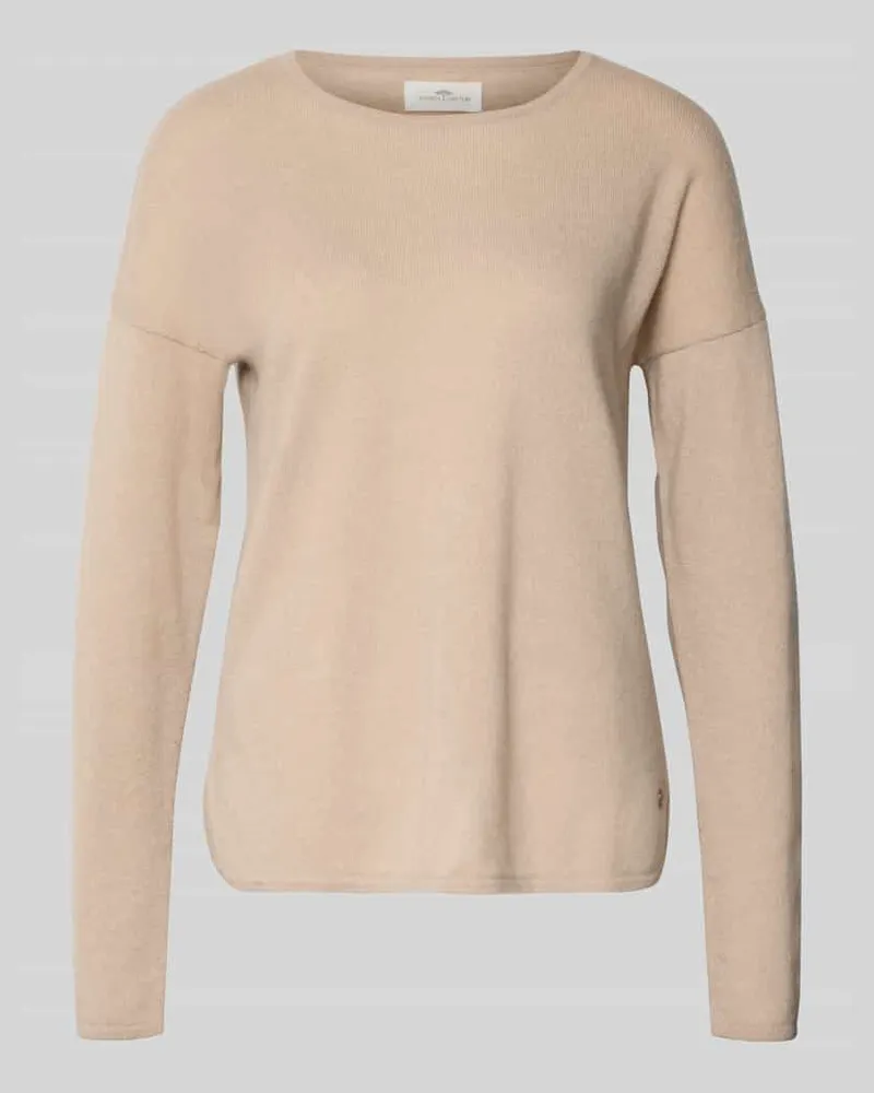 Fynch-Hatton Strickpullover aus reinem Kaschmir mit Rundhalsausschnitt Beige