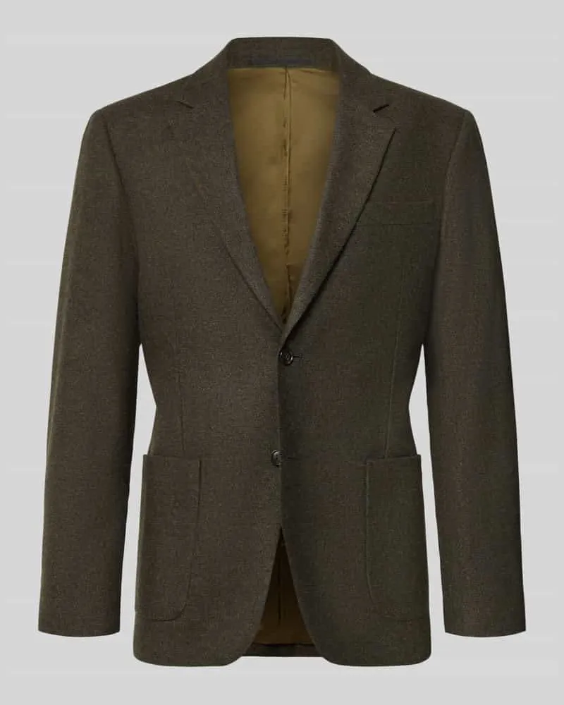 Tiger of Sweden Slim Fit Sakko aus reiner Viskose Modell 'Justin Dunkelgruen