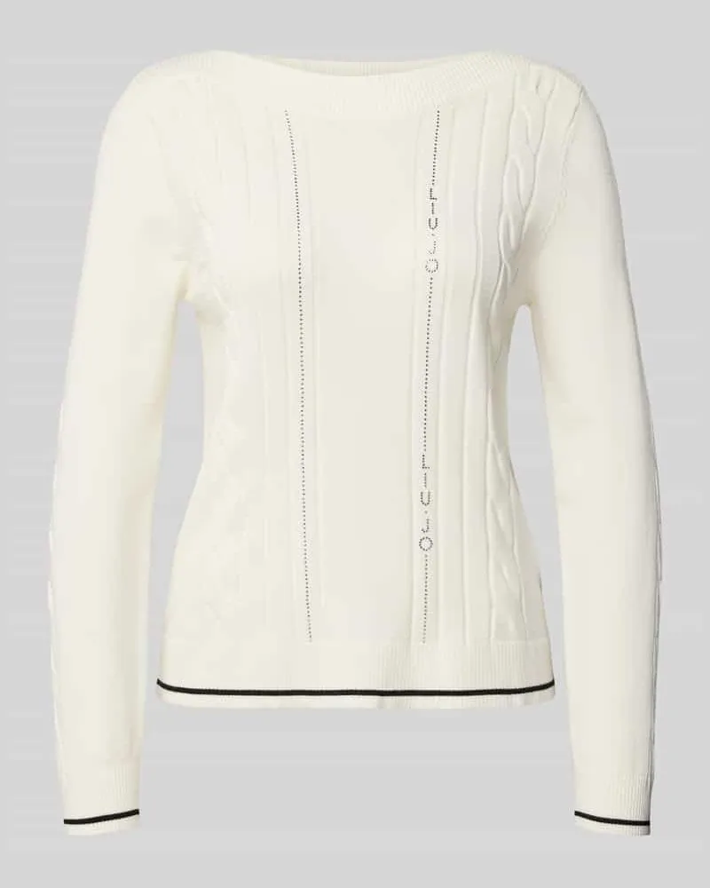 Liu Jo Regular Fit Pullover aus Viskose-Mix Weiss