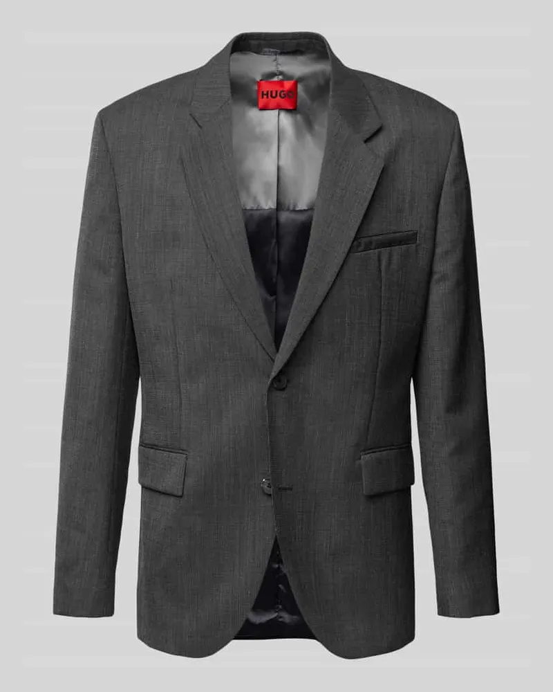 HUGO BOSS Sakko aus Viskose mit Brustleistentasche Modell 'Kris Anthrazit