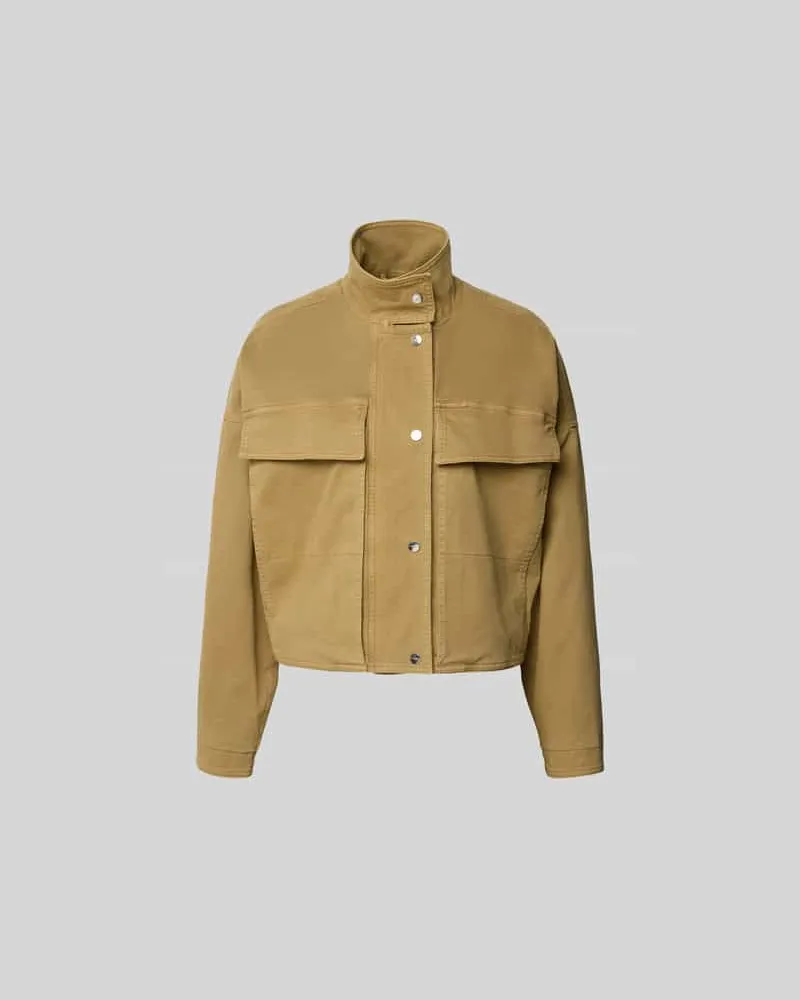 Closed Relaxed Fit Jacke mit Stehkragen Beige
