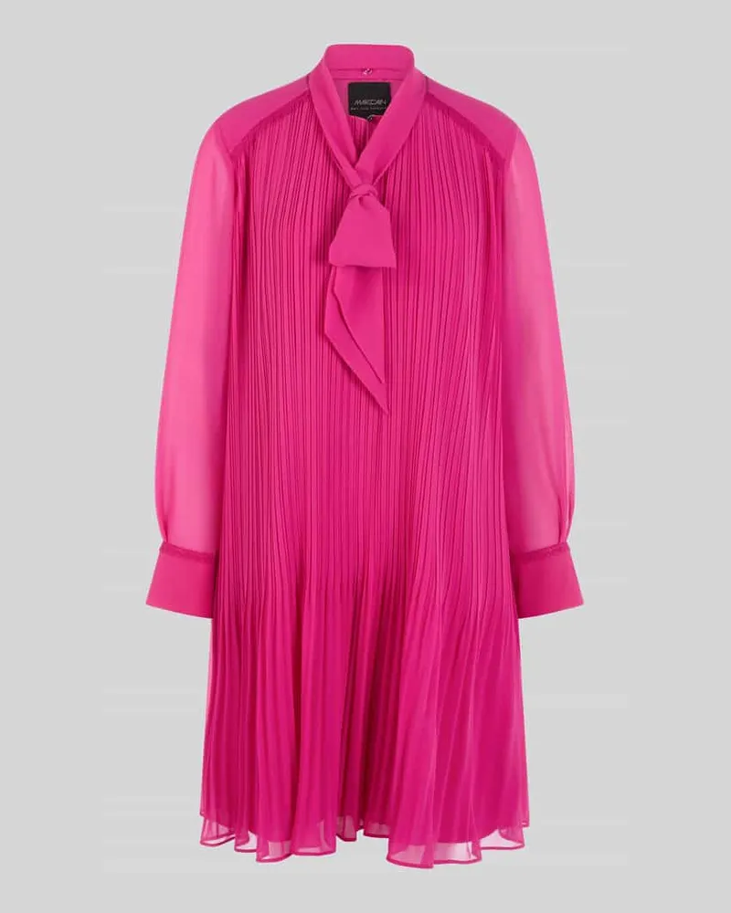 Marc Cain Knielanges Kleid mit Bindeschleife Pink