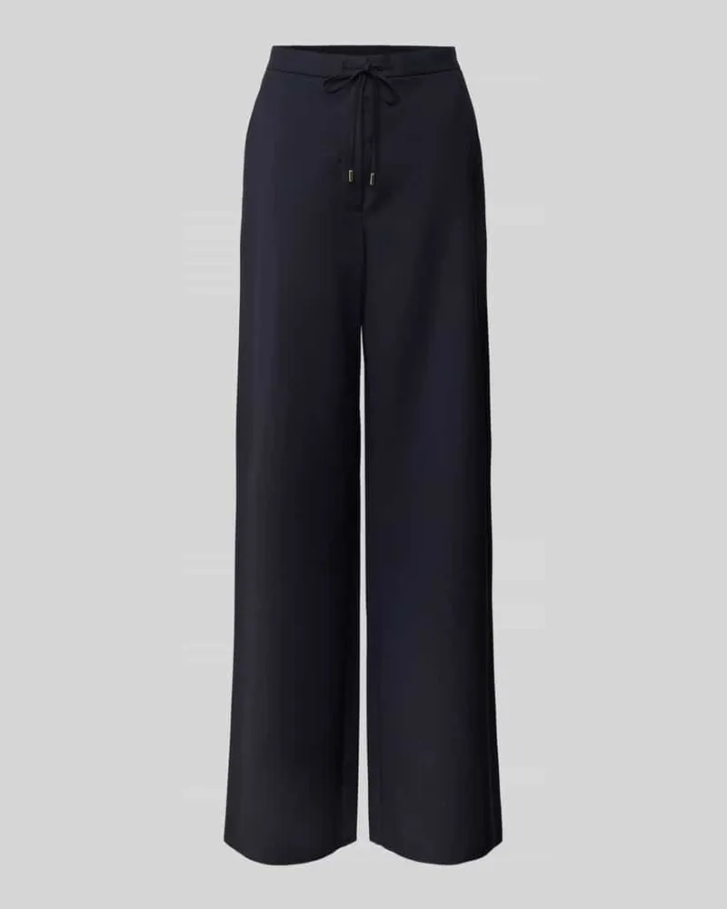 Max Mara Oversized Weite Hose aus reiner Schurwolle Modell 'BERARD Marine