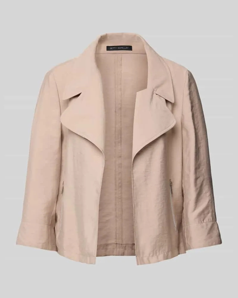 Betty Barclay Blazer mit Reißverschlusstaschen Beige
