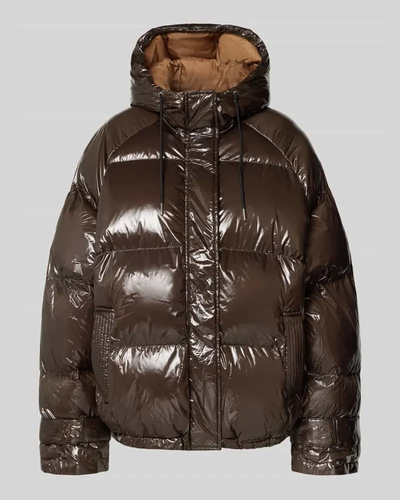 Lollys Laundry Regular Fit Stepp-Jacke in glänzender Optik Modell 'Shelby Khaki