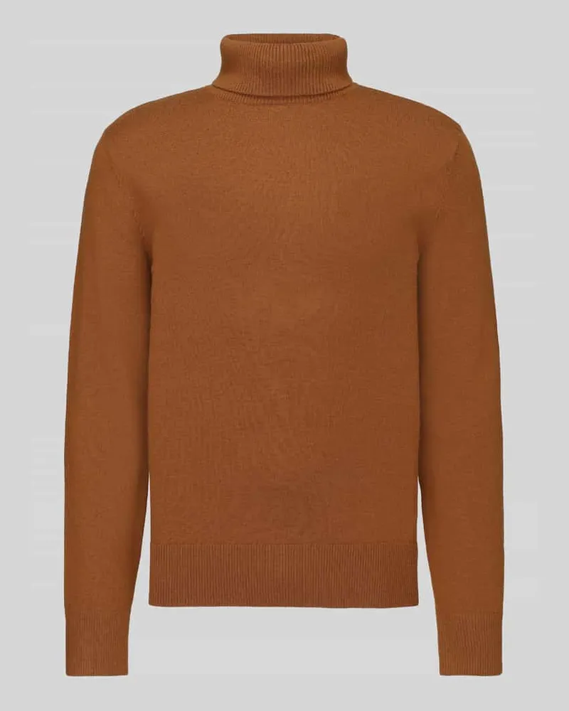 Selected Pullover mit Rollkragen Kupfer