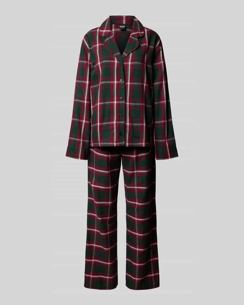 HUGO BOSS Regular Fit Pyjama aus Baumwoll-Viskose-Mix Modell 'Holiday_Gift Set Rot