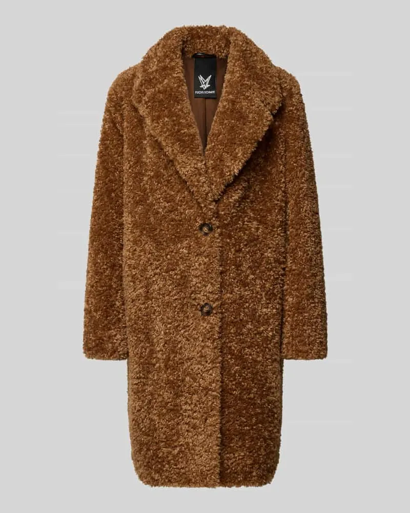 Fuchs Schmitt Mantel mit Reverskragen Cognac