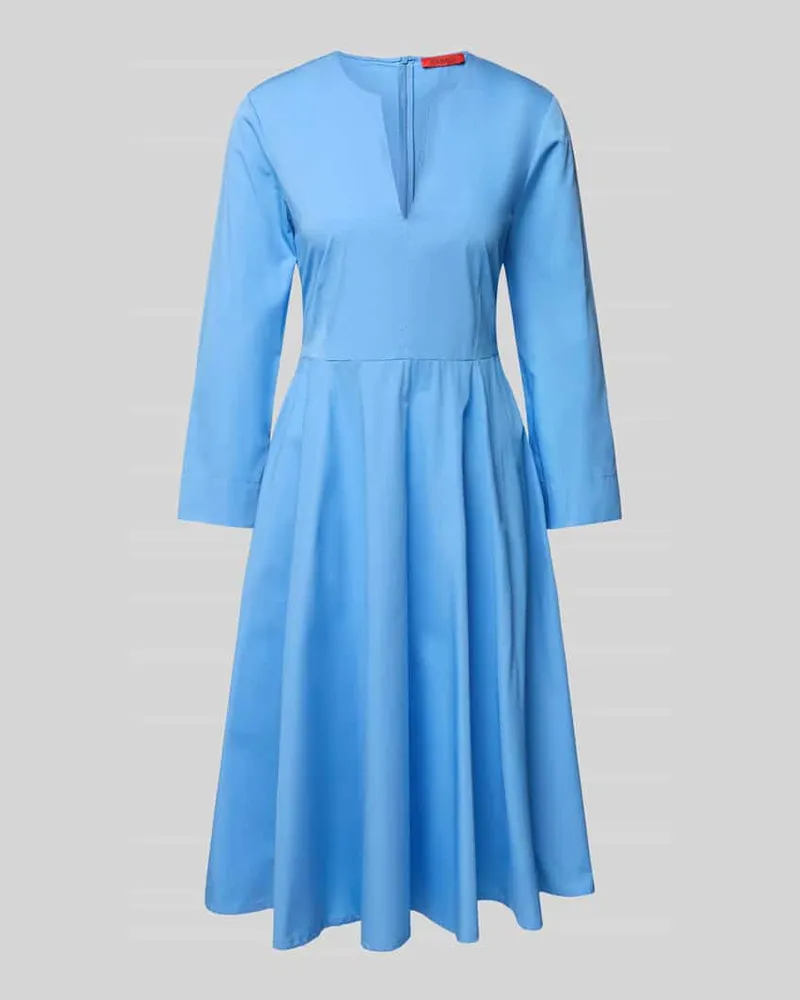 MAX&Co. Knielanges Kleid mit Eingrifftaschen Modell 'DISCO Hellblau