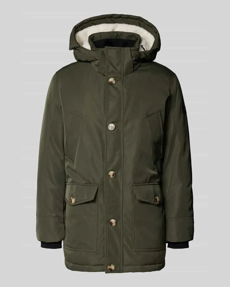 McNeal Parka mit Kapuze und Pattentaschen Modell 'J-HUNT Oliv
