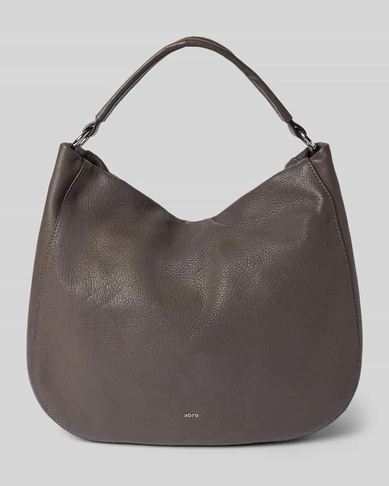 Abro Handtasche mit Logo-Applikation Modell 'Mia Dunkelgrau