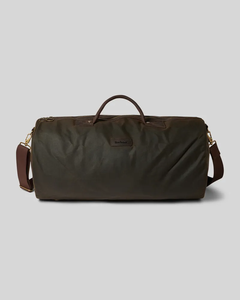 Barbour Duffle Bag mit Label-Patch Oliv