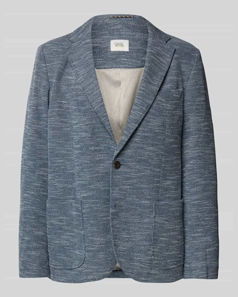 Camel Active Regular Fit 2-Knopf-Sakko mit Reverskragen Marine