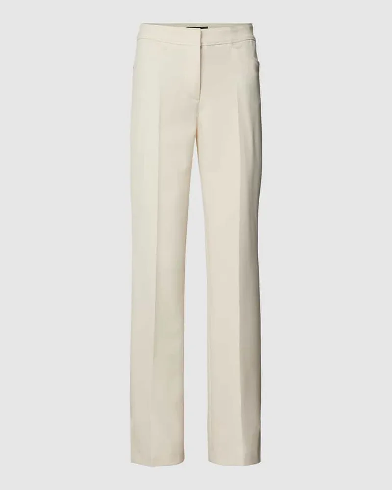 Marc Cain Stoffhose mit Bügelfalten Ecru