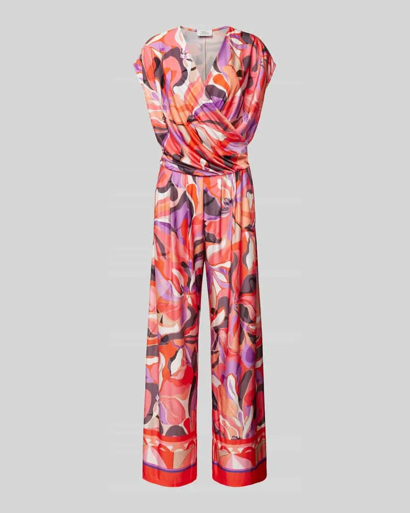 Vera Mont Jumpsuit in Wickel-Optik Orange