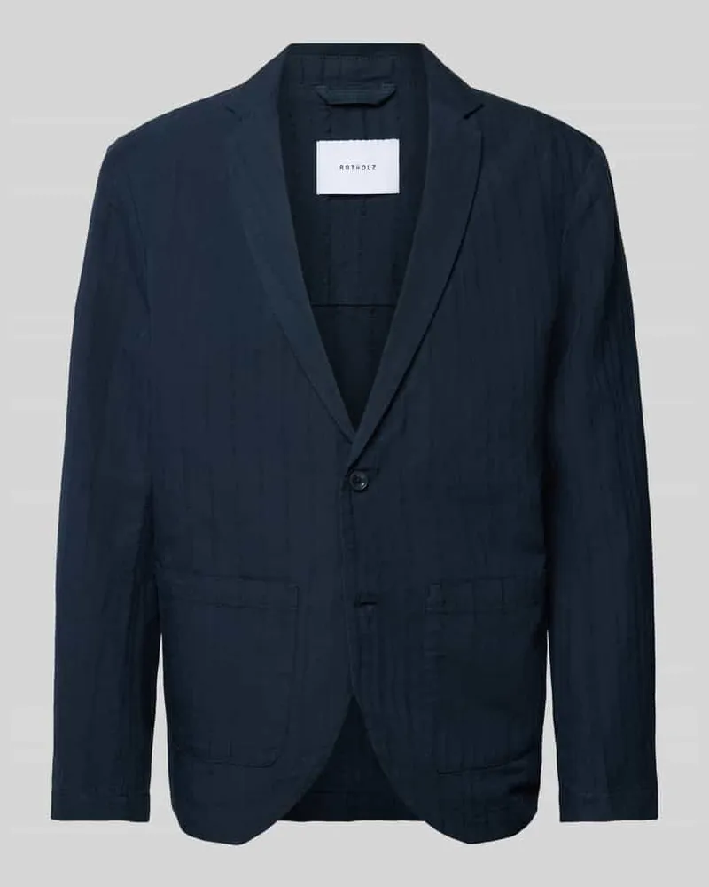 Rotholz Regular Fit Blazer mit Streifenmuster Modell 'Workwear Dunkelblau