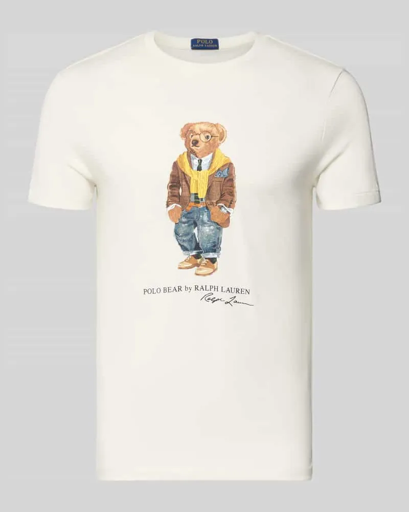 Ralph Lauren T-Shirt mit Label-Print Offwhite