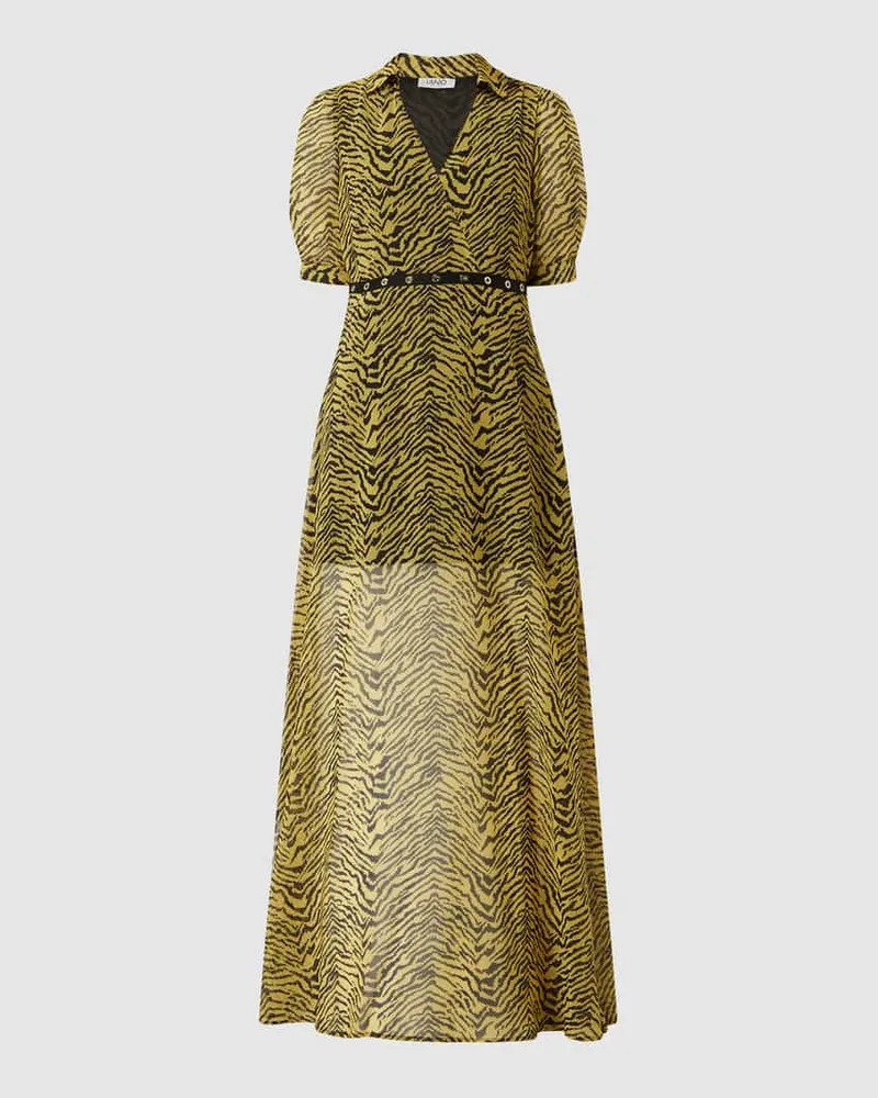 Liu Jo Maxikleid aus Chiffon Hellgelb