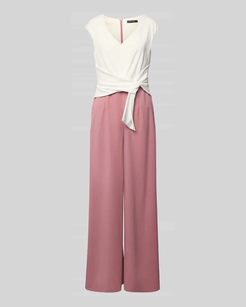 Vera Mont Jumpsuit mit Knoten-Detail Altrosa