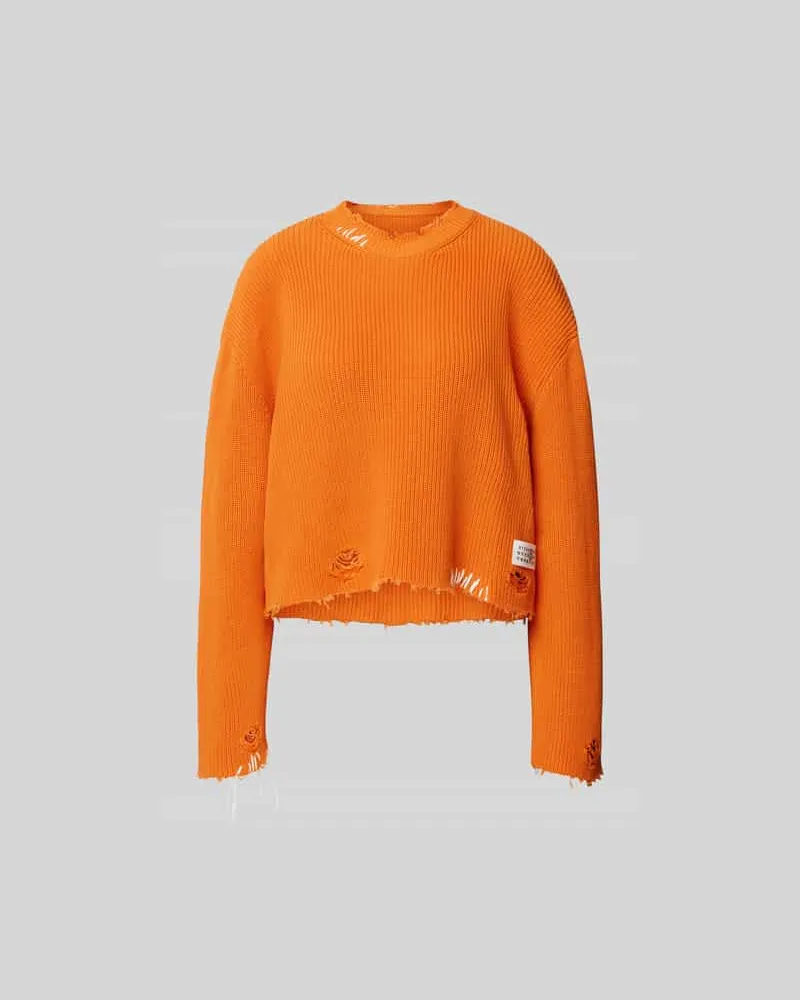 Maison Margiela Pullover im Used-Look Orange