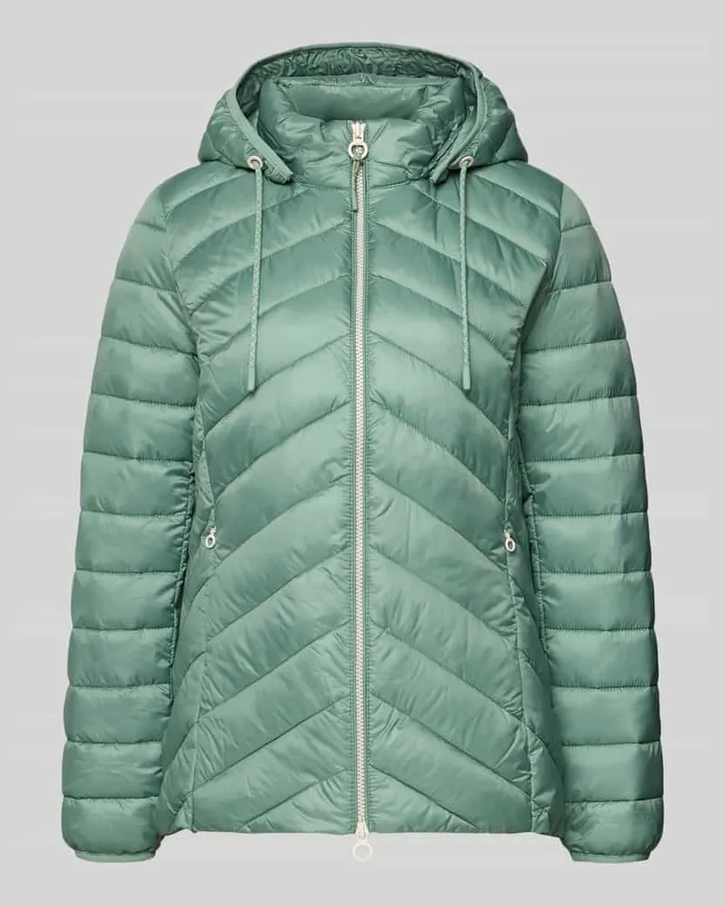 S.Oliver Regular Fit Steppjacke mit abnehmbarer Kapuze Khaki