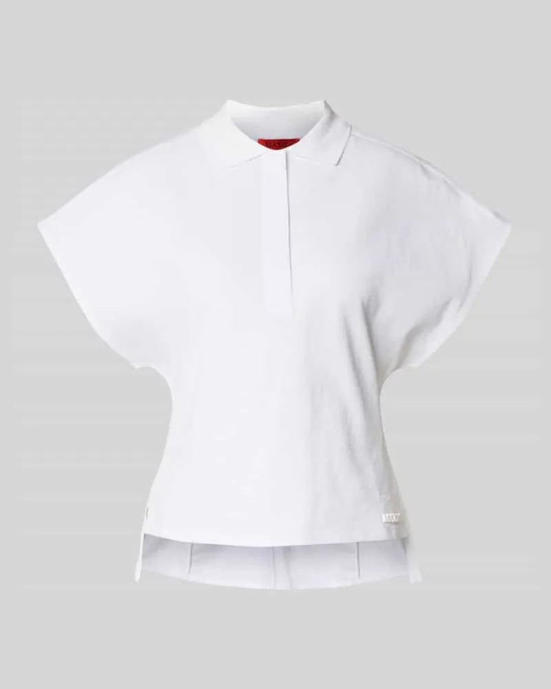 MAX&Co. Regular Fit T-Shirt aus Baumwoll-Leinen-Mix Modell 'PESI Weiss
