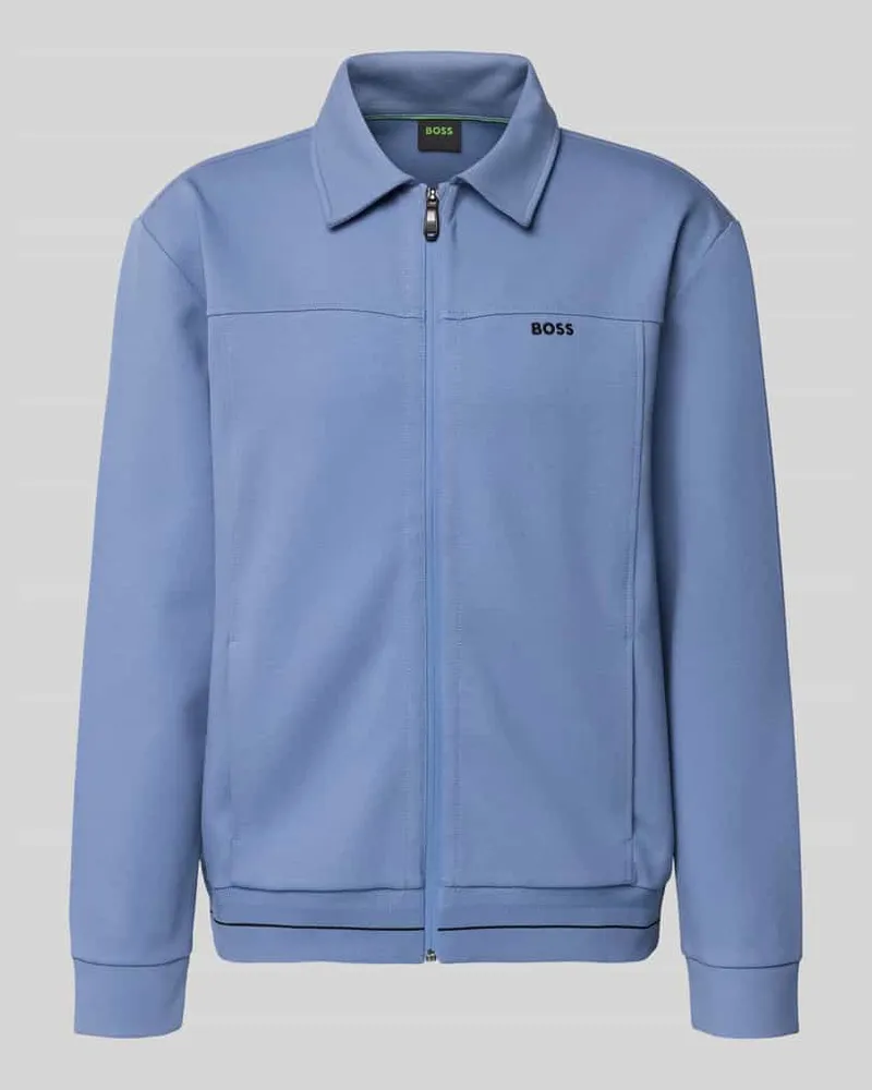 HUGO BOSS Regular Fit Sweatjacke aus Baumwoll-Mix Modell 'SW_Member Ocean