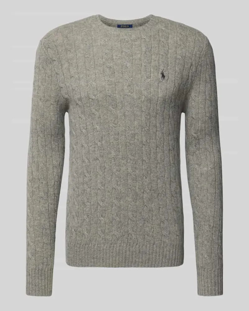 Ralph Lauren Regular Fit Strickpullover aus Woll-Kaschmir-Mix Dunkelgrau